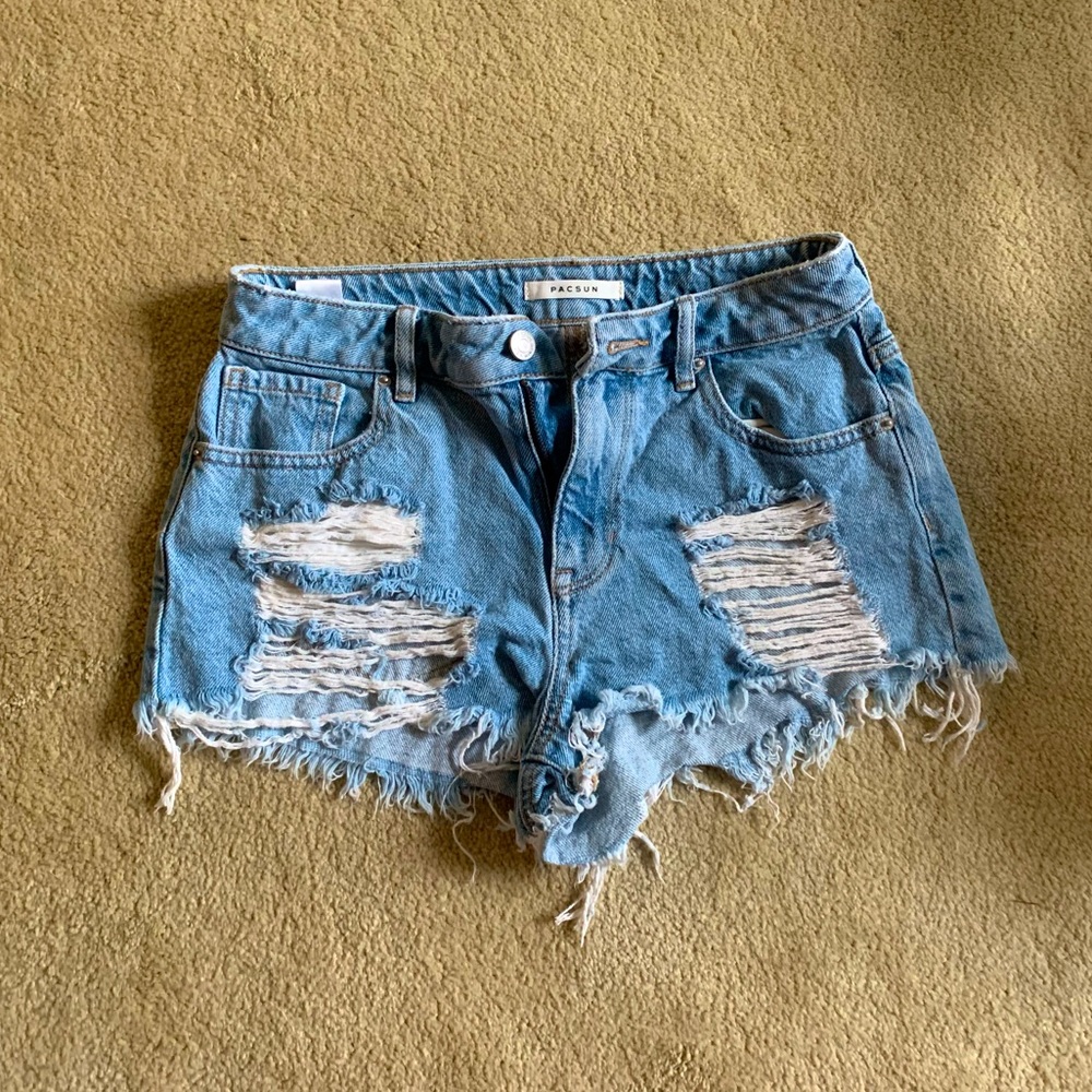 Women’s pacsun high rise festival denim shorts